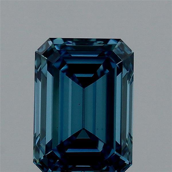 0.96 Ct. Fancy Vivid Blue Emerald Lab Grown Diamond