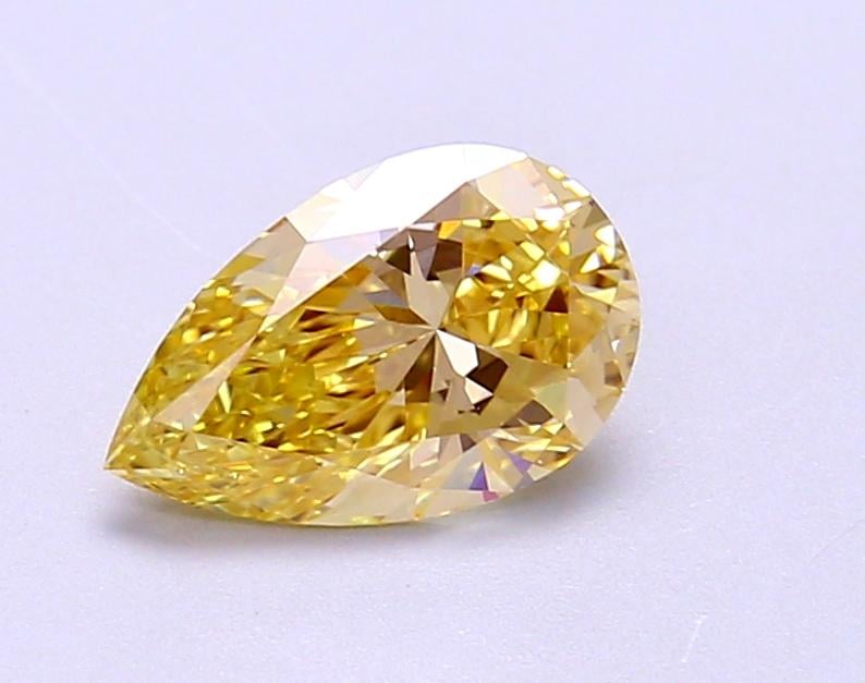1.10 Ct. Fancy Intense Brownish Yellow Pear Lab Grown Diamond