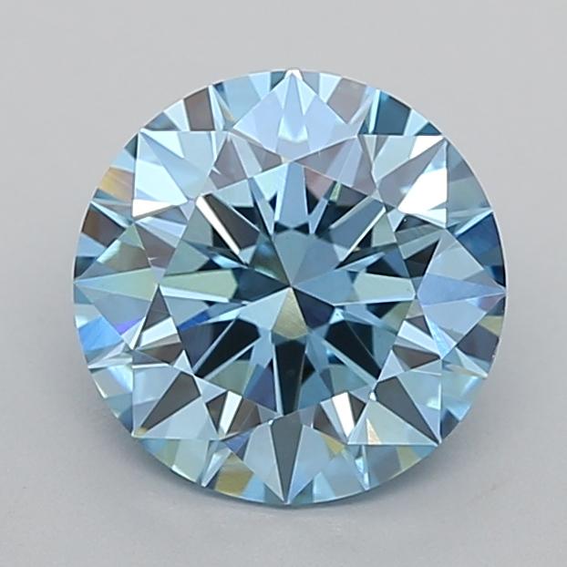 1.58 Ct. Fancy Vivid  Blue Round Lab Grown Diamond