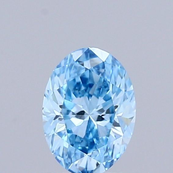 0.32 Ct. Fancy Vivid Blue Oval Lab Grown Diamond