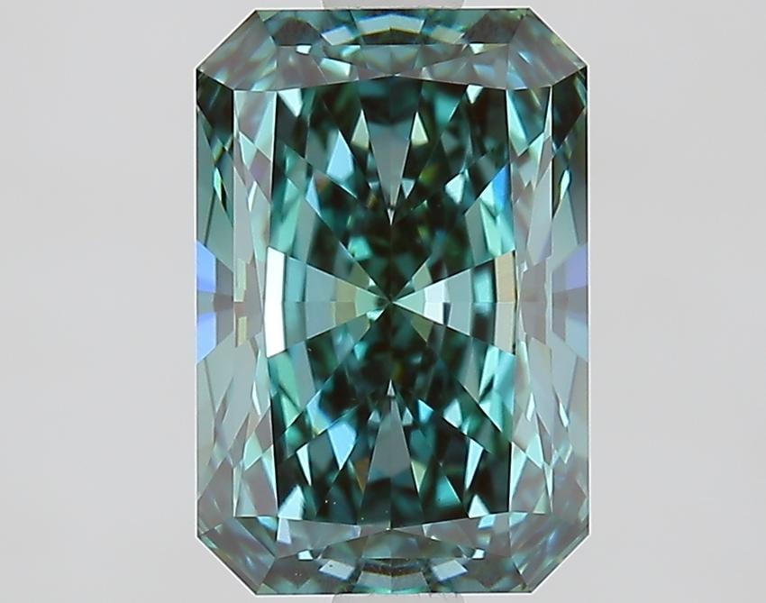 2.09 Ct. Fancy Vivid Green Radiant Lab Grown Diamond