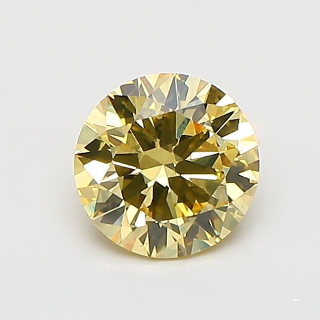 1.02 Ct. Fancy Vivid Yellow Round Lab Grown Diamond