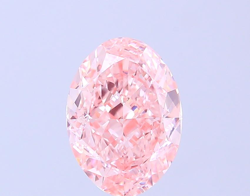 3.10 Ct. Fancy Vivid Pink Oval Lab Grown Diamond