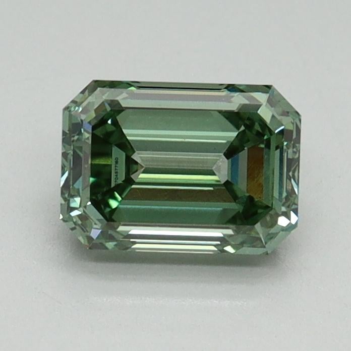 0.96 Ct. Fancy Vivid Pacific Green Emerald Lab Grown Diamond