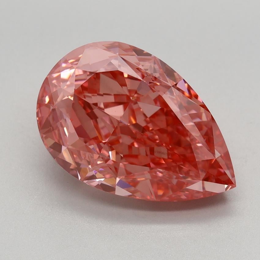 5.07 Ct. Fancy Vivid Pink Pear Lab Grown Diamond