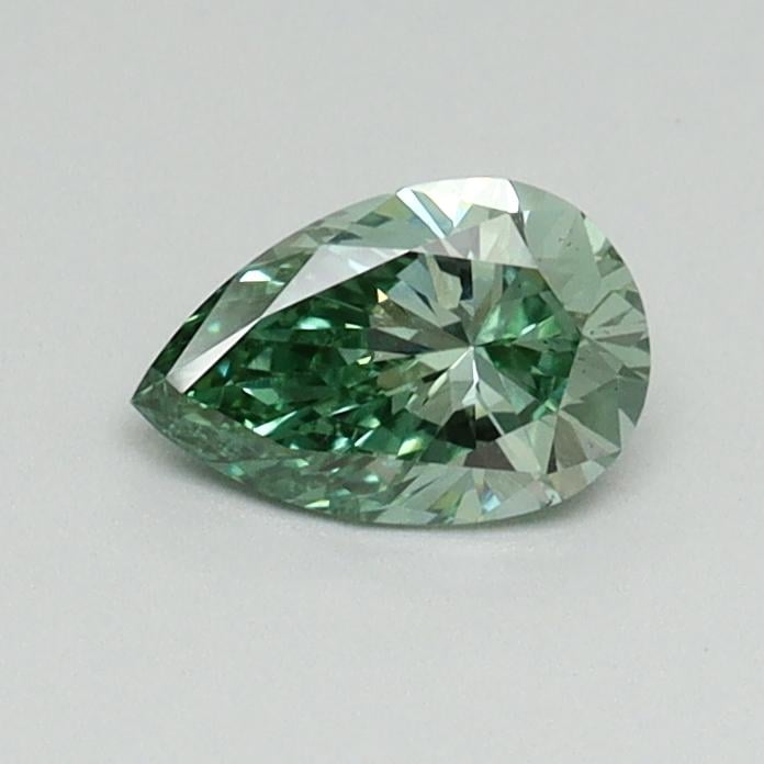 0.40 Ct. Fancy Vivid Pacific Green Pear Lab Grown Diamond