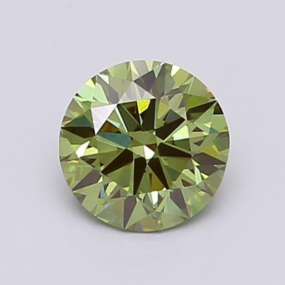 1.00 Ct. Fancy Vivid  Green Round Lab Grown Diamond