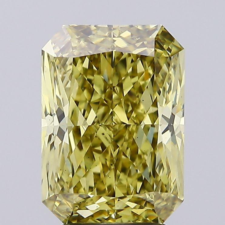 3.31 Ct. Fancy Intense  Yellow Radiant Lab Grown Diamond