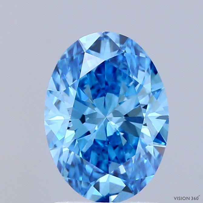 1.50 Ct. Fancy Vivid Blue Oval Lab Grown Diamond