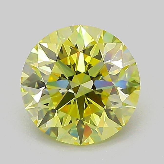 1.28 Ct. Fancy Intense  Yellow Round Lab Grown Diamond