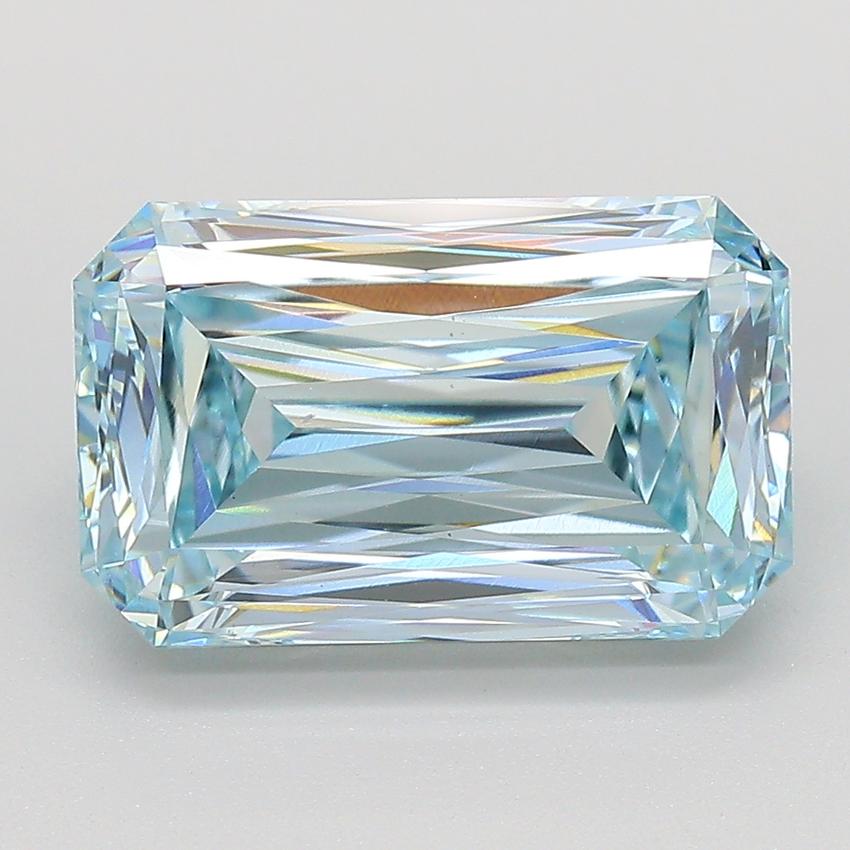 5.03 Ct. Fancy Blue Green Radiant Lab Grown Diamond