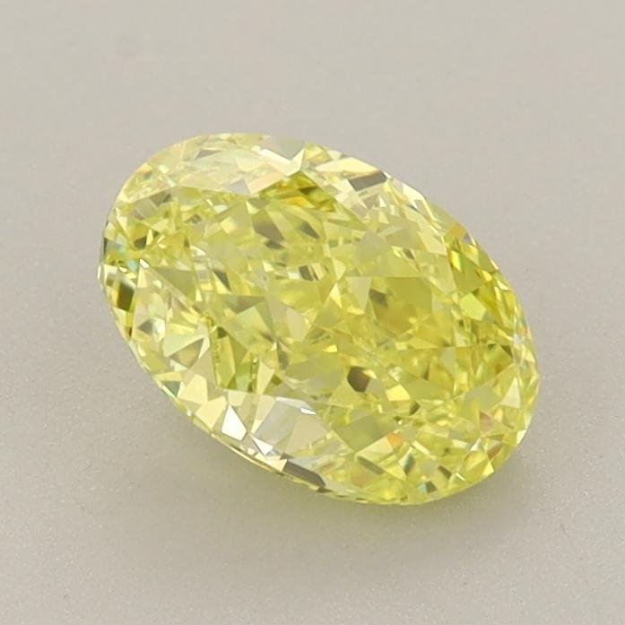 1.07 Ct. Fancy Vivid  Yellow Oval Lab Grown Diamond