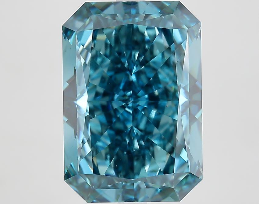 8.53 Ct. Fancy Vivid Blue Radiant Lab Grown Diamond