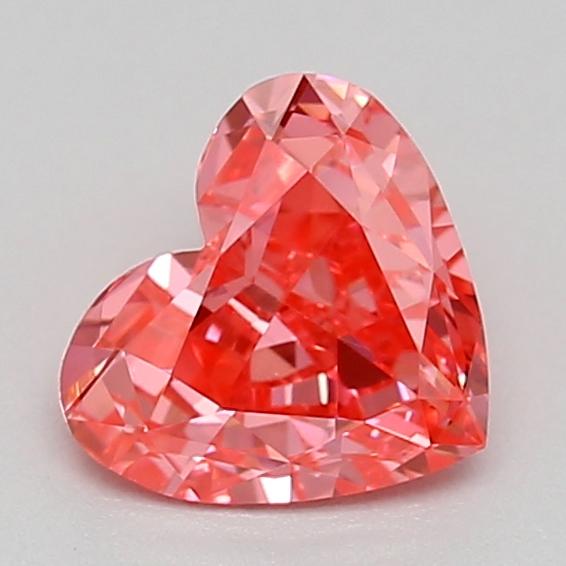 0.41 Ct. Fancy Vivid  Pink Heart Lab Grown Diamond