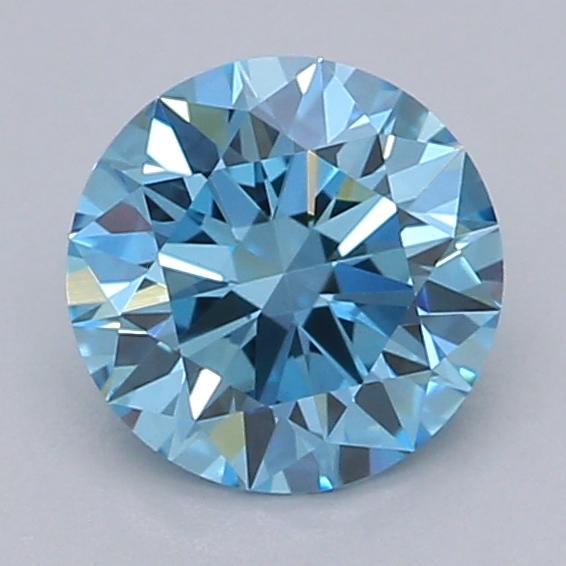 0.53 Ct. Fancy Vivid Blue Round Lab Grown Diamond
