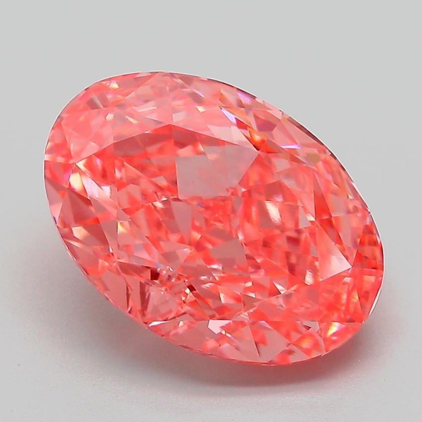 5.06 Ct. Fancy Vivid Pink Oval Lab Grown Diamond
