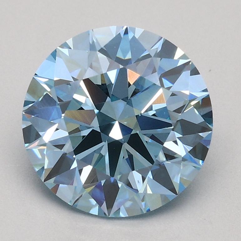 1.51 Ct. Fancy Intense Blue Round Lab Grown Diamond