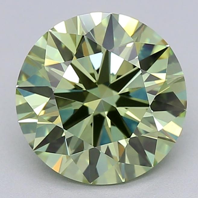 2.08 Ct. Fancy Vivid  Green Round Lab Grown Diamond