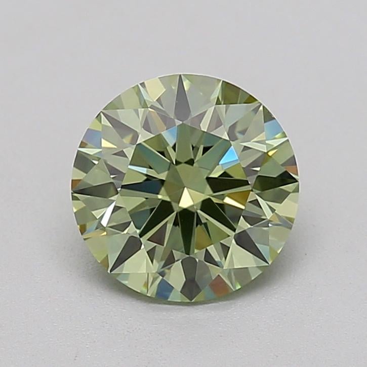 1.04 Ct. Fancy Vivid  Green Round Lab Grown Diamond