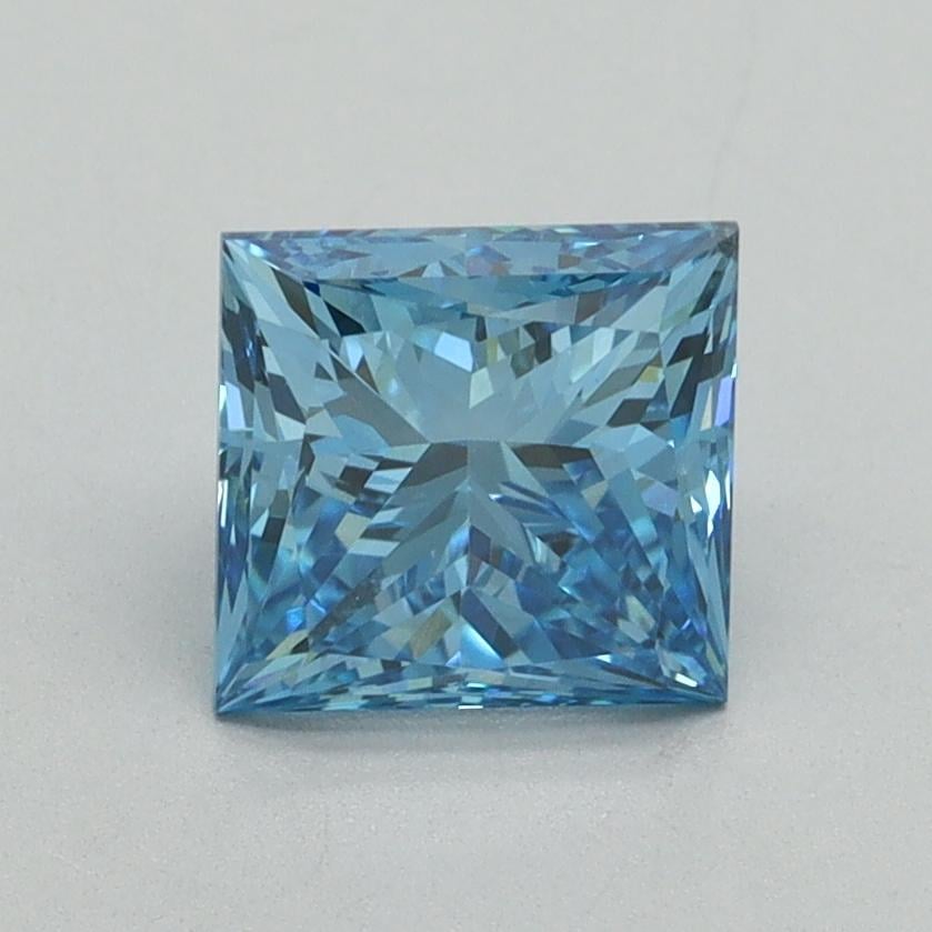 1.50 Ct. Fancy Vivid Blue Princess Lab Grown Diamond