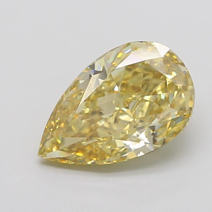 4.02 Ct. Fancy Intense  Yellow Pear Lab Grown Diamond