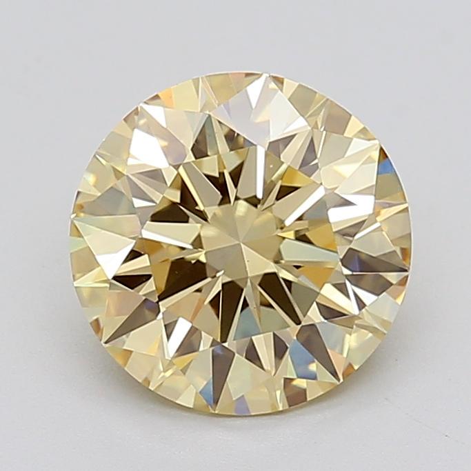 3.07 Ct. Fancy Light  Yellow Round Lab Grown Diamond