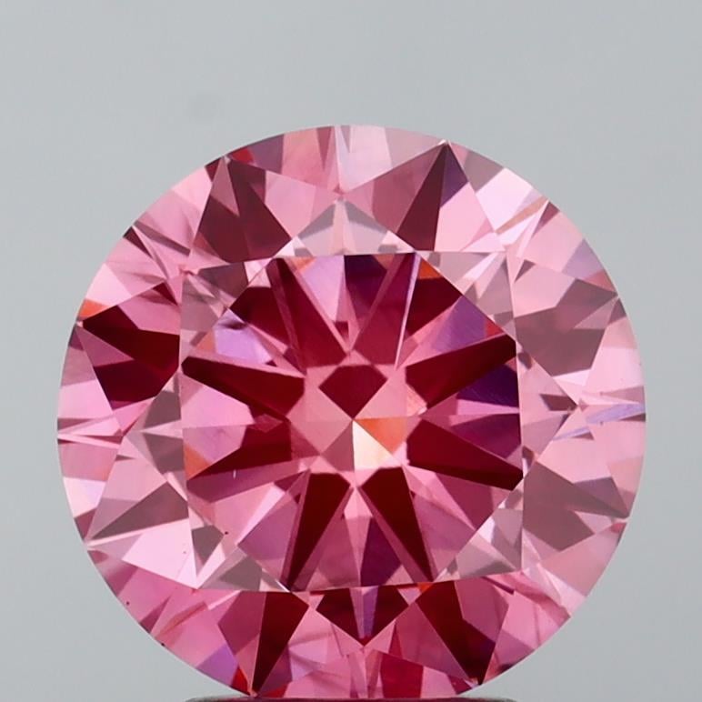 3.00 Ct. Fancy Vivid Pink Round Lab Grown Diamond