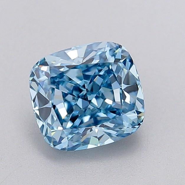 1.52 Ct. Fancy Vivid Blue Cushion Lab Grown Diamond