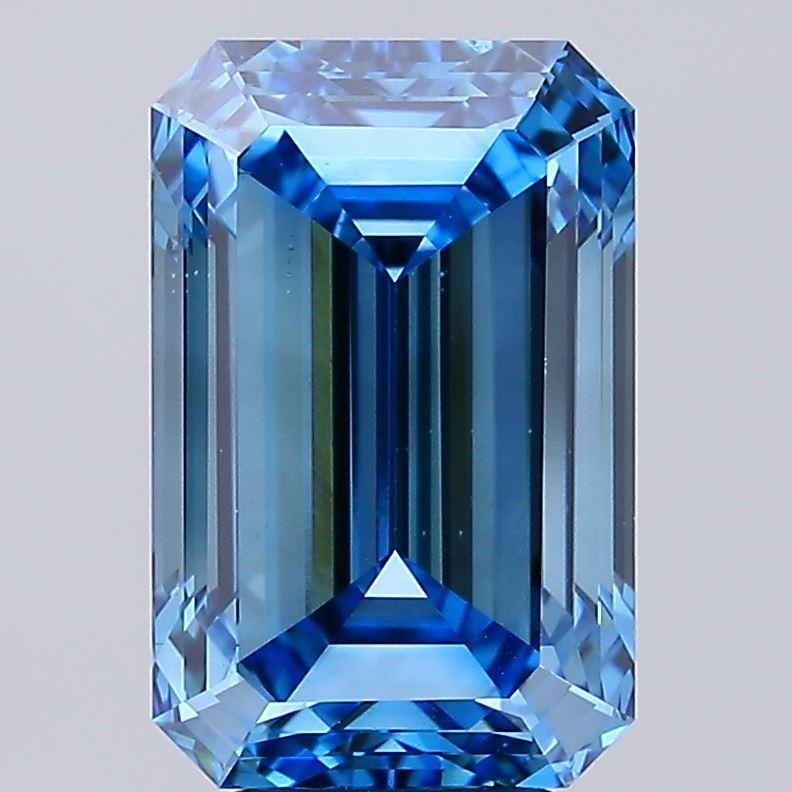 7.02 Ct. Fancy Vivid Blue Emerald Lab Grown Diamond