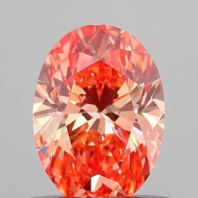 0.57 Ct. Fancy Vivid Pink Oval Lab Grown Diamond