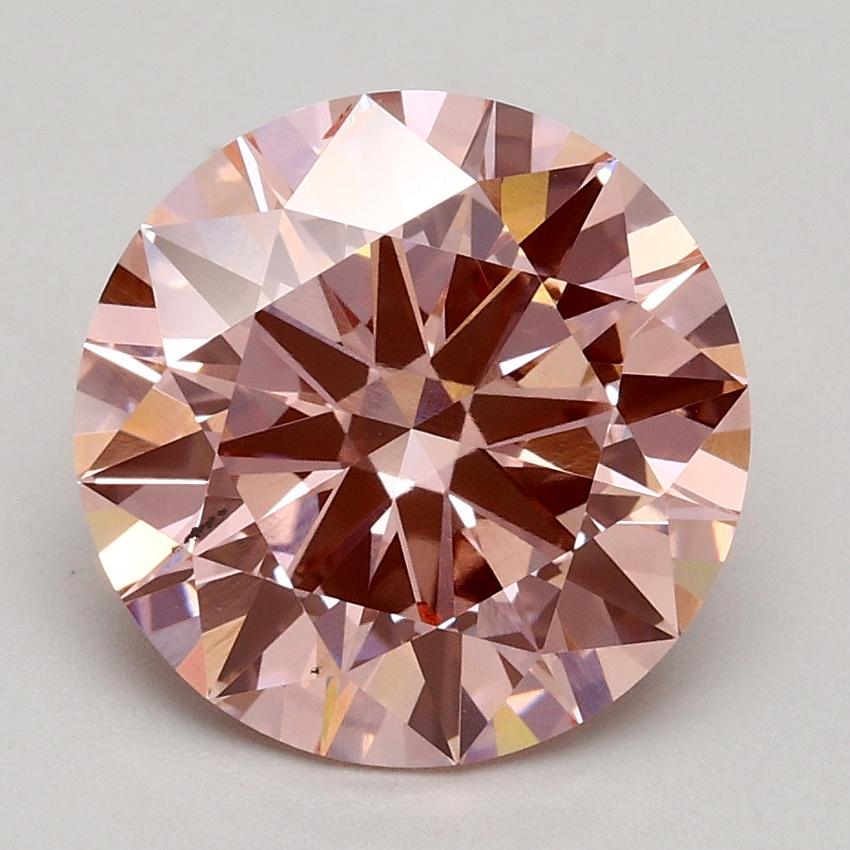 2.53 Ct. Fancy Intense Pink Round Lab Grown Diamond