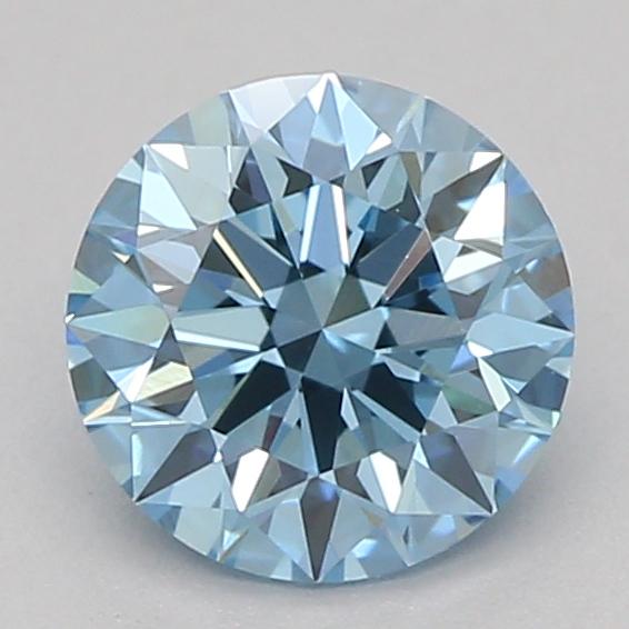 0.55 Ct. Fancy Vivid Blue Round Lab Grown Diamond