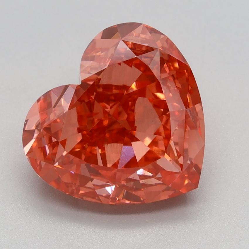 3.15 Ct. Fancy Vivid Pink Heart Lab Grown Diamond