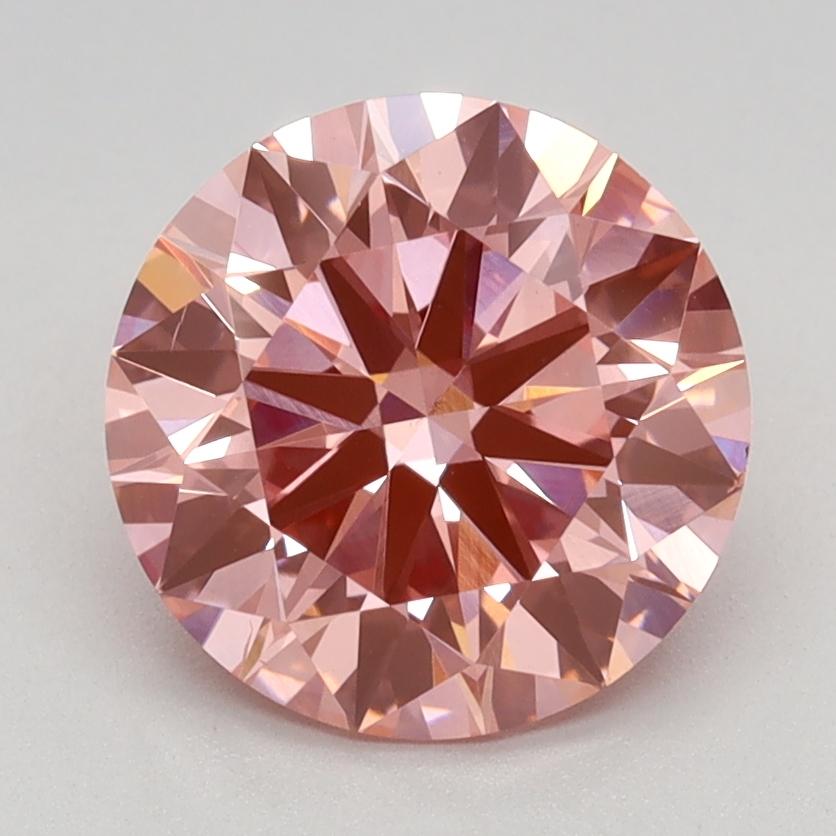 2.00 Ct. Fancy Vivid Pink Round Lab Grown Diamond
