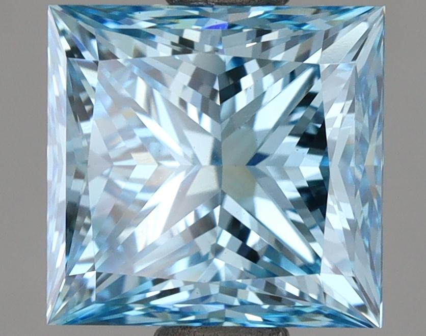 2.05 Ct. Fancy Vivid Blue Princess Lab Grown Diamond
