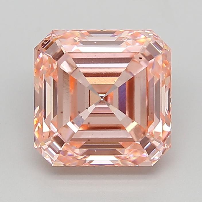 4.07 Ct. Fancy Vivid  Pink Asscher Lab Grown Diamond