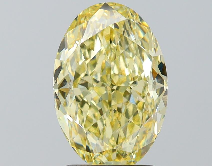 3.04 Ct. Fancy Intense Yellow Oval Lab Grown Diamond