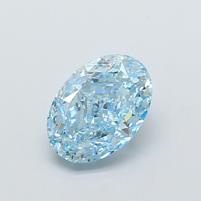 2.12 Ct. Fancy Vivid  Blue Oval Lab Grown Diamond