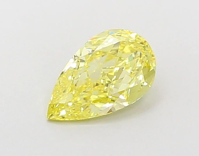 0.86 Ct. Fancy Vivid Yellow Pear Lab Grown Diamond