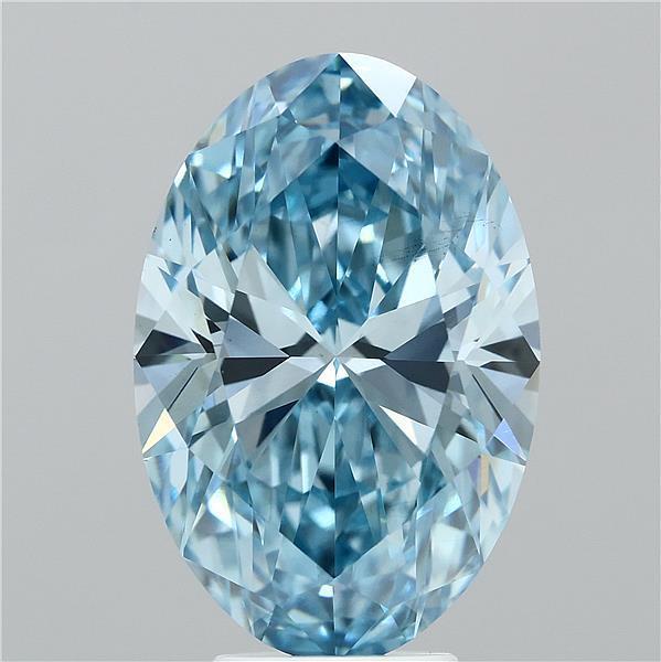 5.60 Ct. Fancy Vivid Blue Oval Lab Grown Diamond