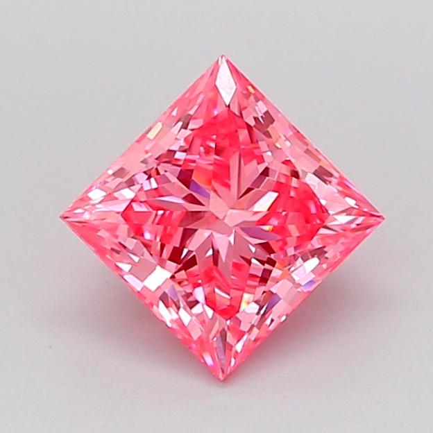 1.04 Ct. Fancy Vivid Pink Princess Lab Grown Diamond