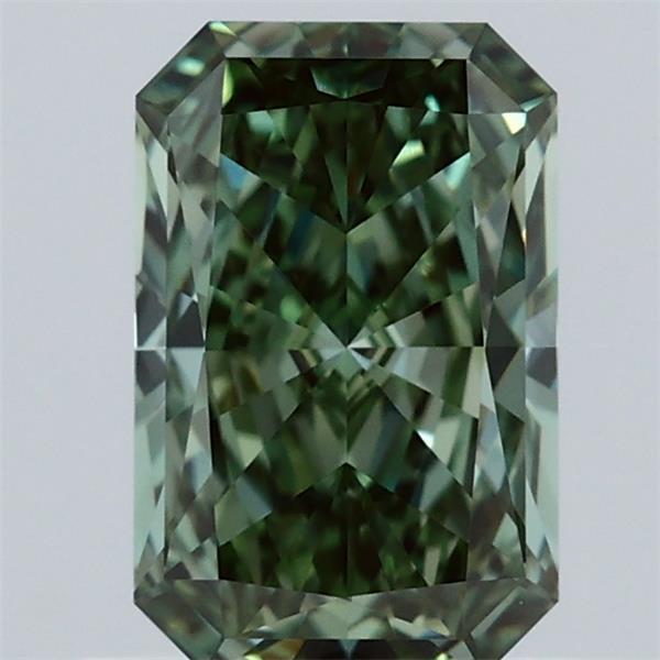 0.90 Ct. Fancy Vivid  Green Radiant Lab Grown Diamond