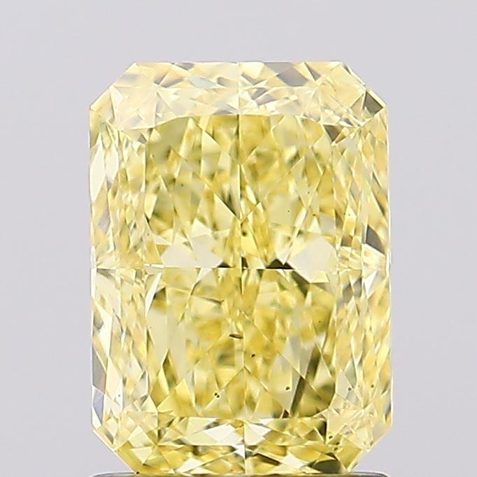 1.76 Ct. Fancy Vivid Yellow Radiant Lab Grown Diamond