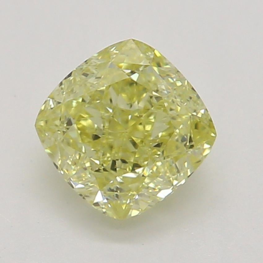 0.54 Ct. Fancy Intense Yellow Cushion Diamond