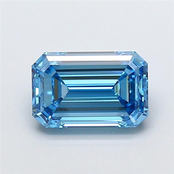 1.81 Ct. Fancy Vivid Blue Emerald Lab Grown Diamond