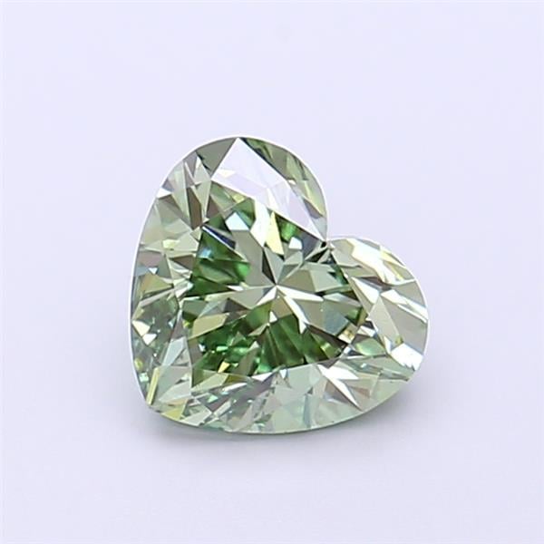 1.10 Ct. Fancy Vivid Green Heart Lab Grown Diamond