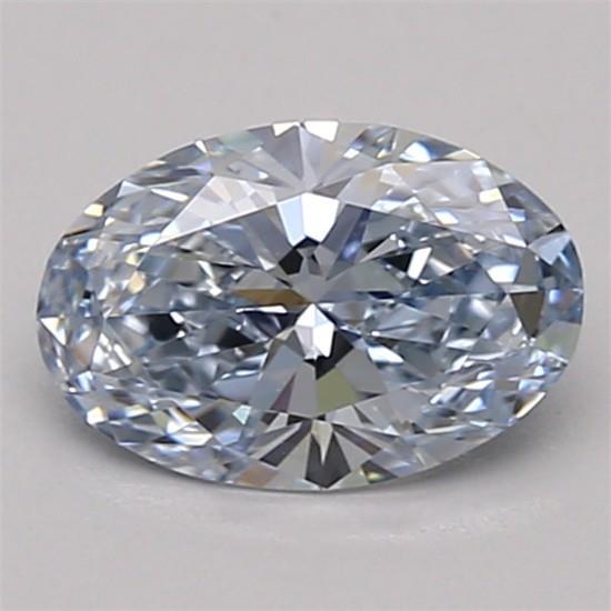 0.85 Ct. Fancy Intense Blue Oval Lab Grown Diamond