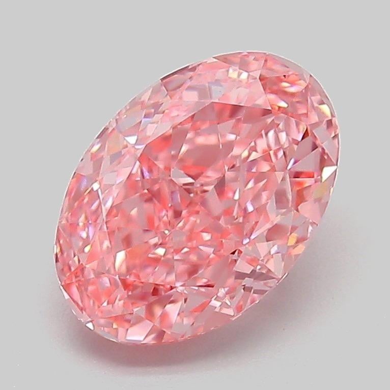 2.07 Ct. Fancy Vivid Pink Oval Lab Grown Diamond