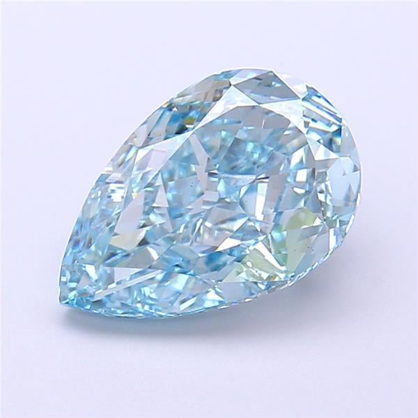 3.01 Ct. Fancy Vivid  Blue Pear Lab Grown Diamond
