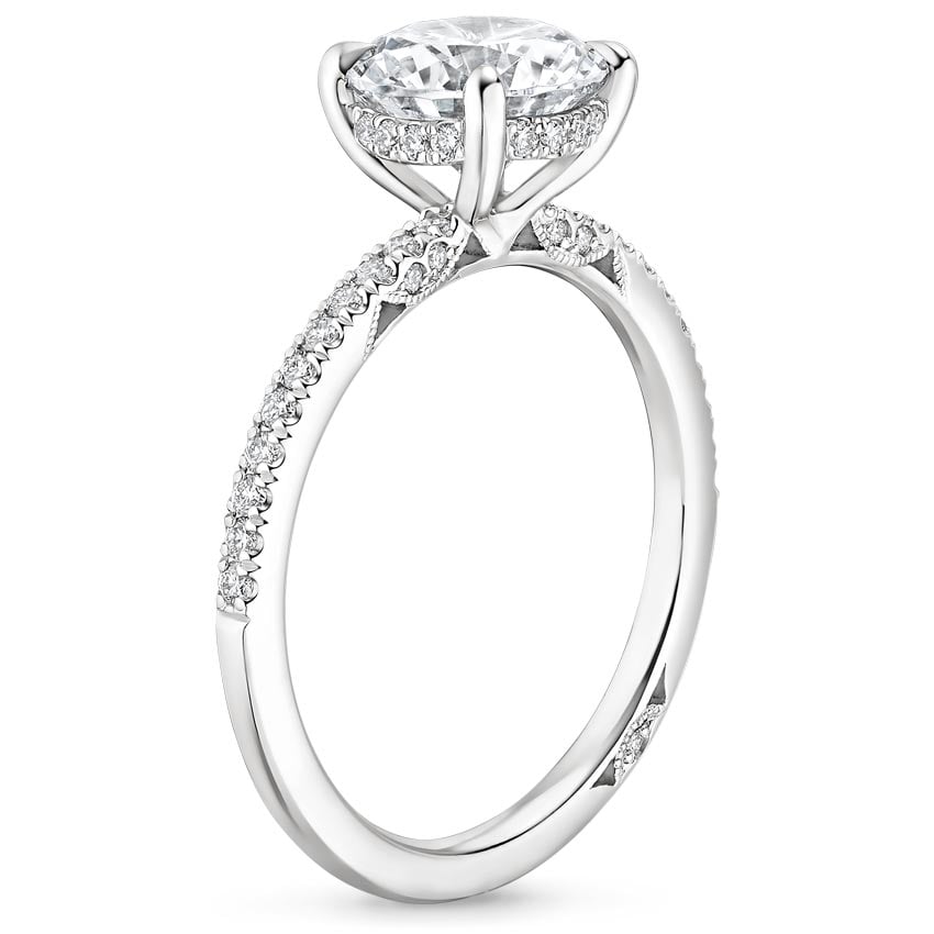 18K White Gold Simply Tacori Classic Diamond Ring (1/5 ct. tw.), large side view